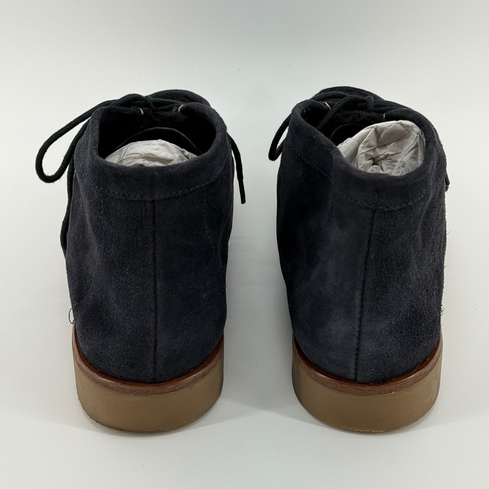 The Great. The Trooper Shoe Suede Shearling Chukka Women's Size 10 Midnight Blue - Picture 5 of 15